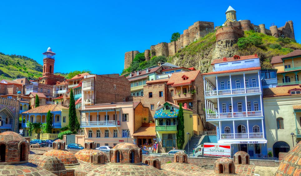 Built as a Persian citadel in the 4th century, Narikala Fortress overlooks the Georgian capital Tbilisi’s labyrinthine Old Town © Aaron Geddes Photography / Moment Open / Getty Images
