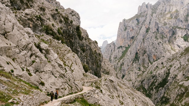 It's carved into and through the walls of a dramatic gorge.
