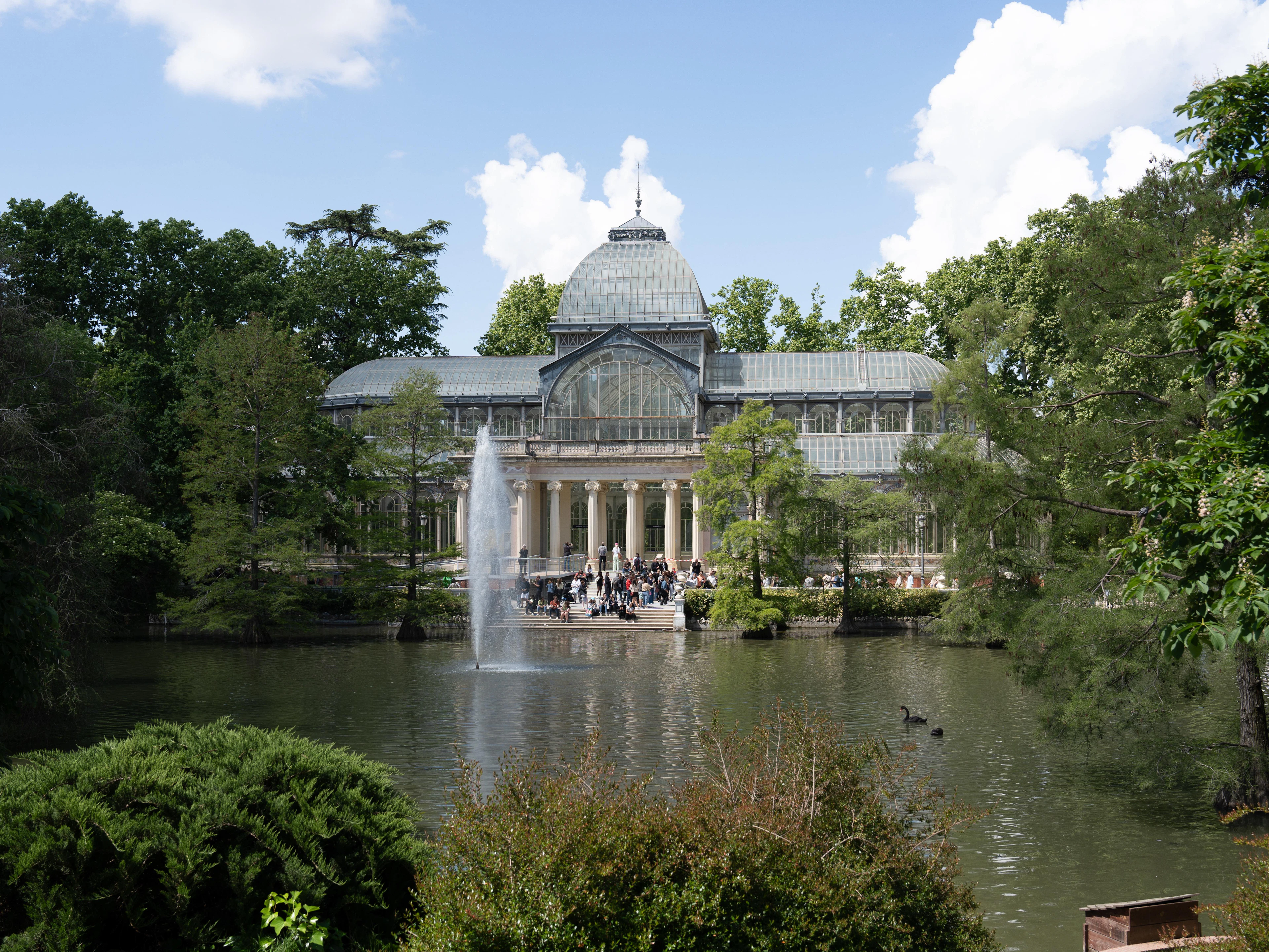 The Palacio de Cristal is a 19th-century conservatory located in the Buen Retiro Park in Madrid.