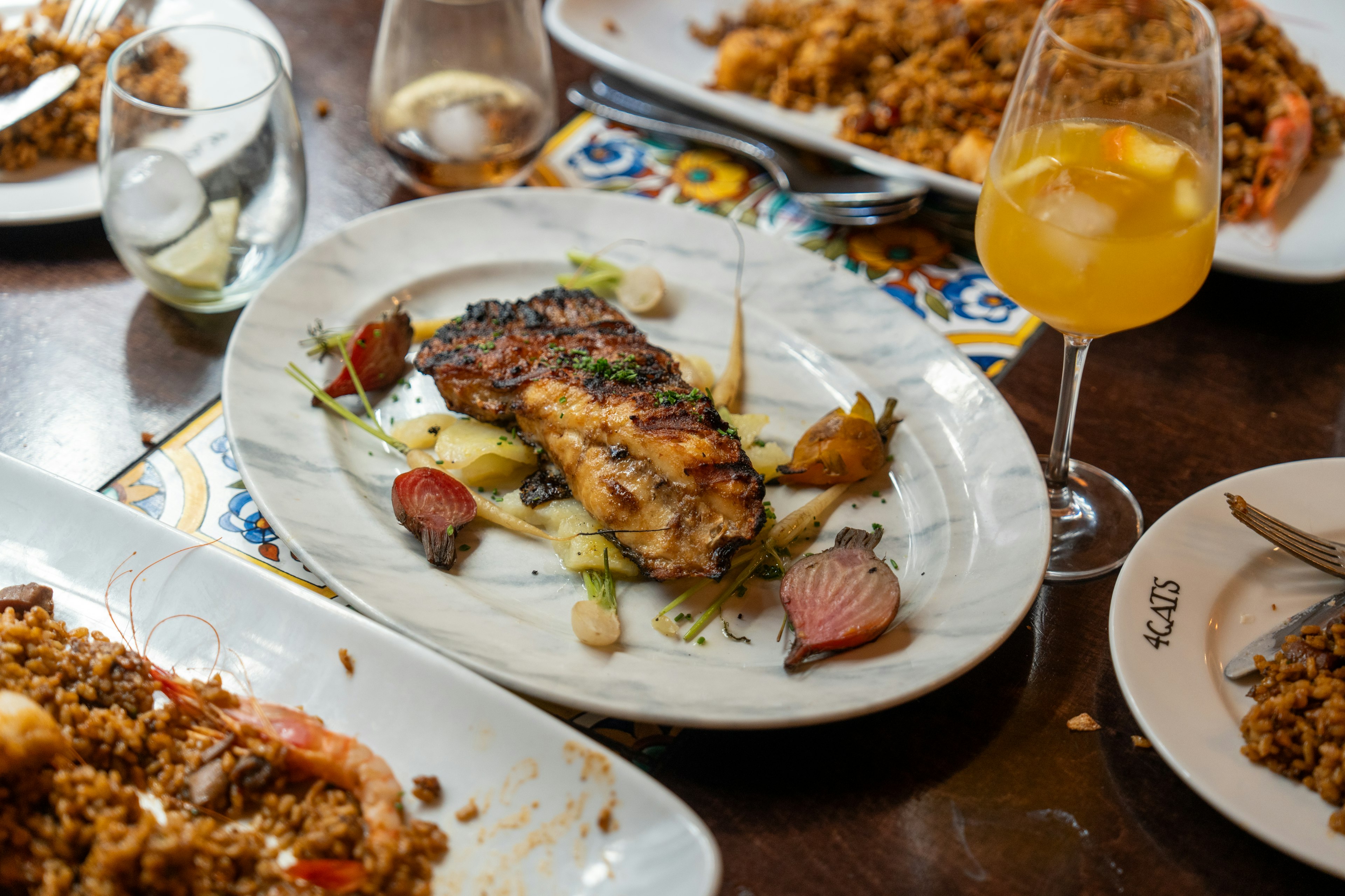 Seafood in Barcelona.