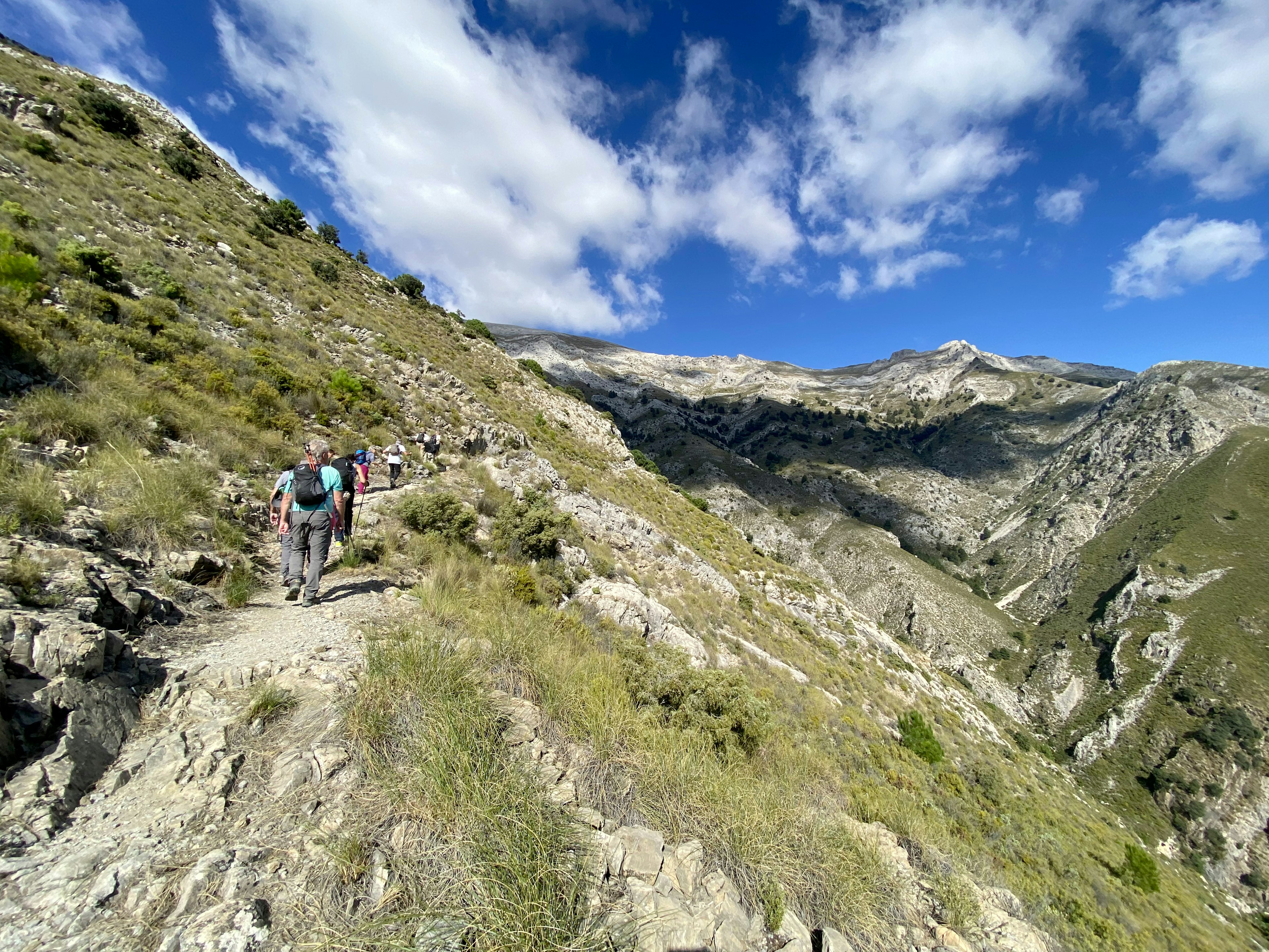 Hiking up 6,800-foot La Maroma from the village of Sedella in Andalucia.